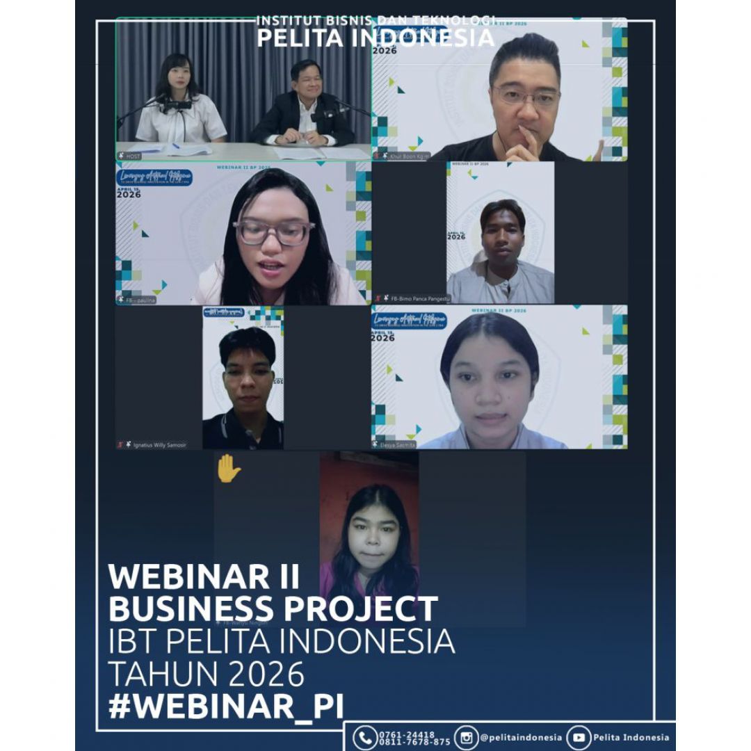 Webinar Internasional BP 2026 IBT Pelita Indonesia Bahas Peran AI untuk Inovasi Bisnis Generasi Z